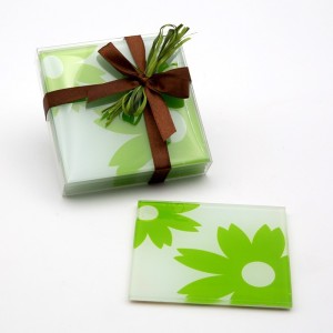 Set 4 Posa-vasos Cristal