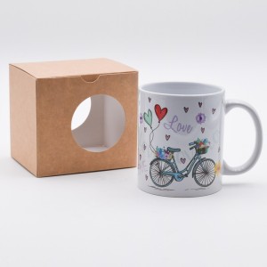 Taza Bicicleta Corazones Boda