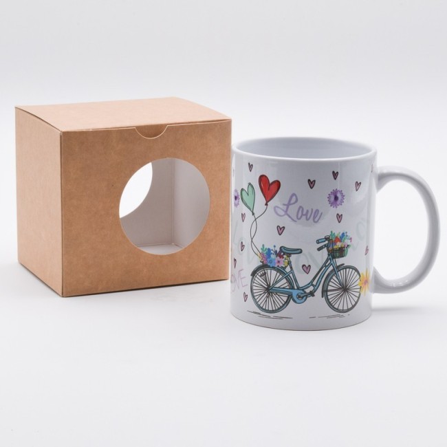 Taza Bicicleta Corazones Boda