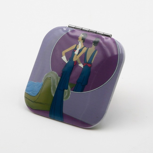 Espejo Doble Aluminio Chicas Art Déco