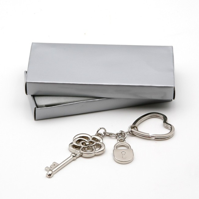 Llavero Llave Flor Colgante Candado