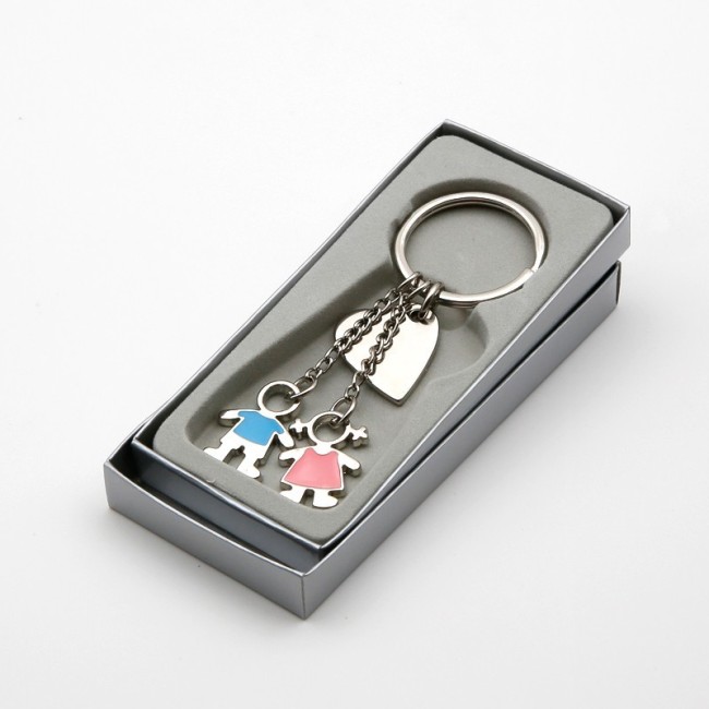 Llavero Pareja Niños Corazón