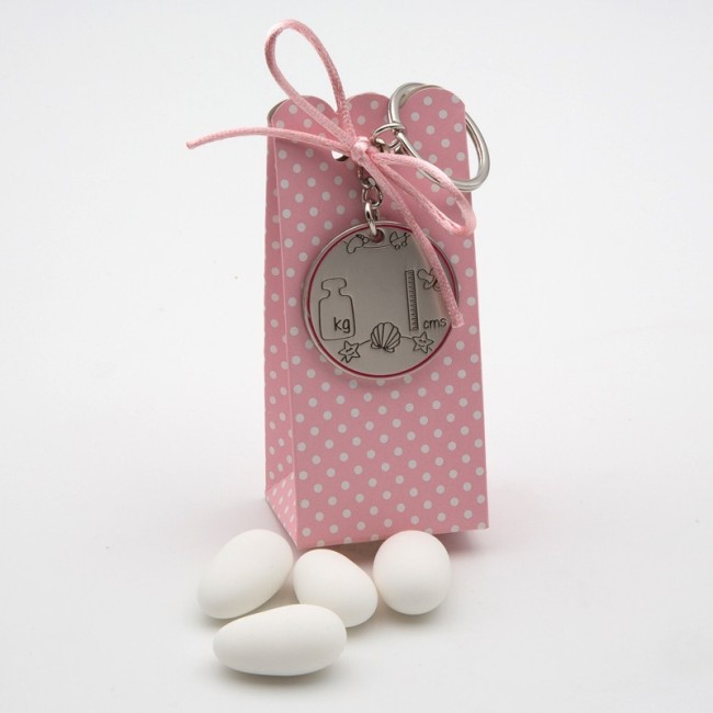 Cajita Llavero Bebé Datos con Peladillas