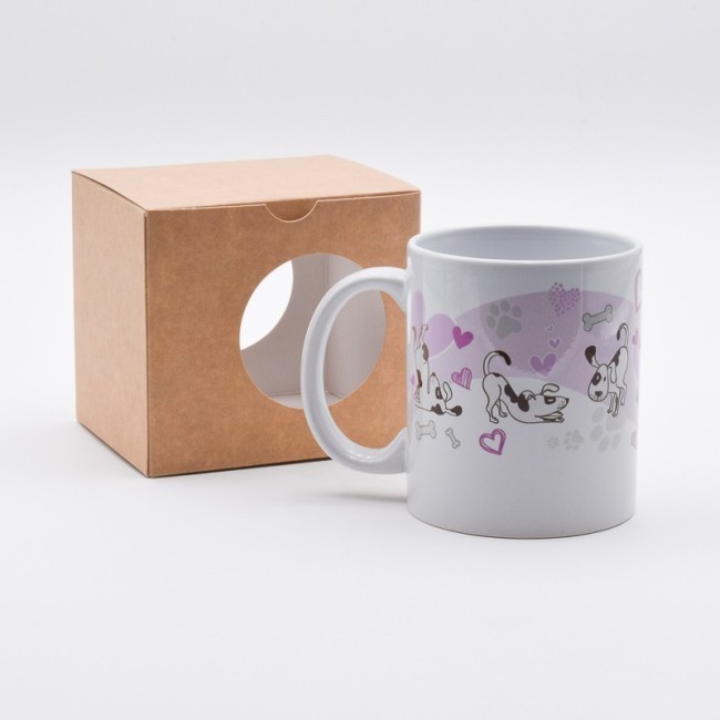 Taza personalizada con perritos en yoga
