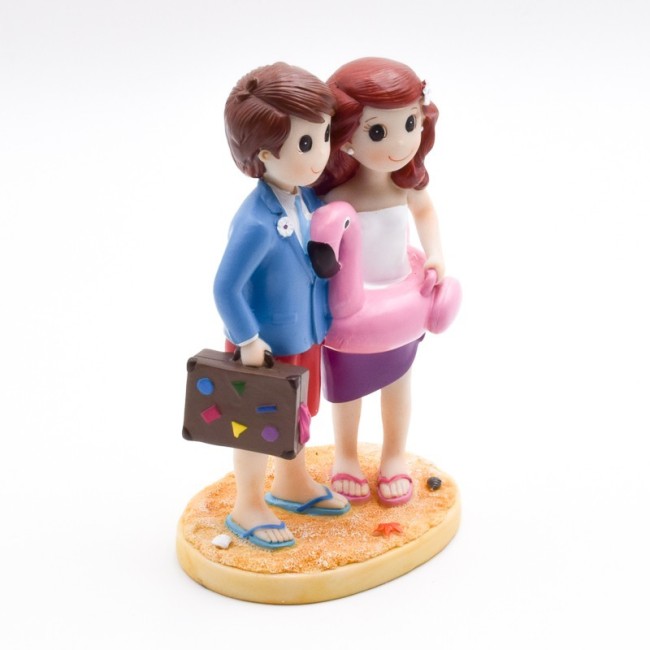 Figura para tarta novios en la playa