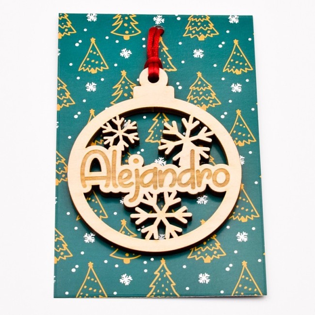 Adorno arbol copo nieve