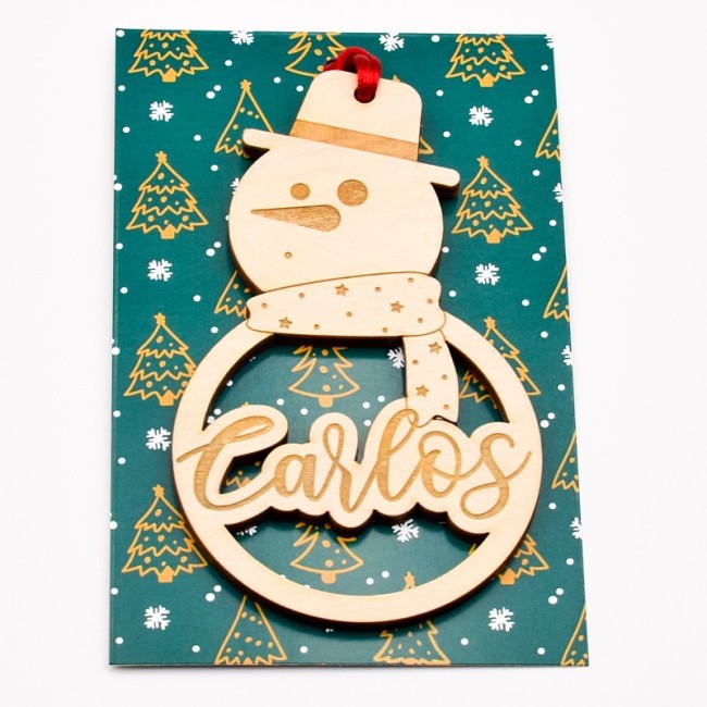 Bola arbol muñeco nieve