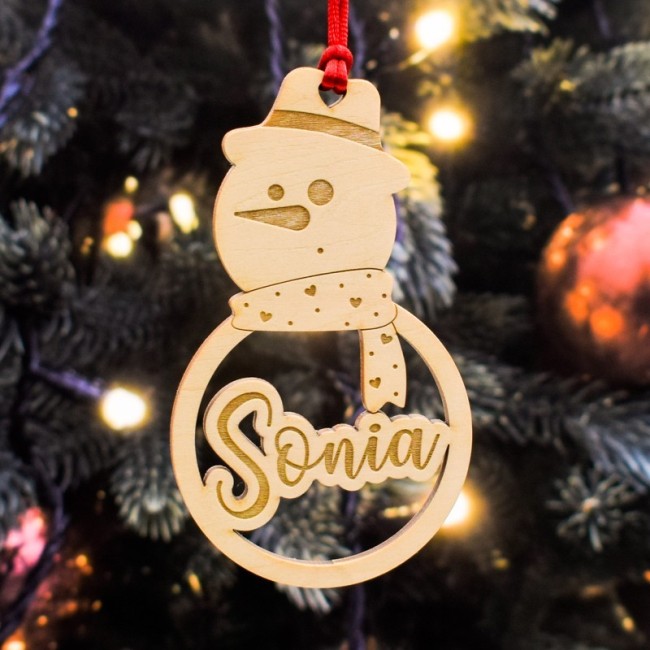 Bola de Navidad Personalizada Sra. Muñeco de Nieve