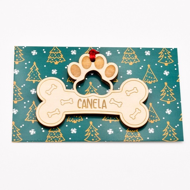 Adorno navidad pata perro