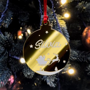 Bola dorada árbol personalizada