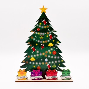 Árbol navidad madera personalizado
