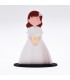 Cake Topper Silueta Niña Pelirroja con vela