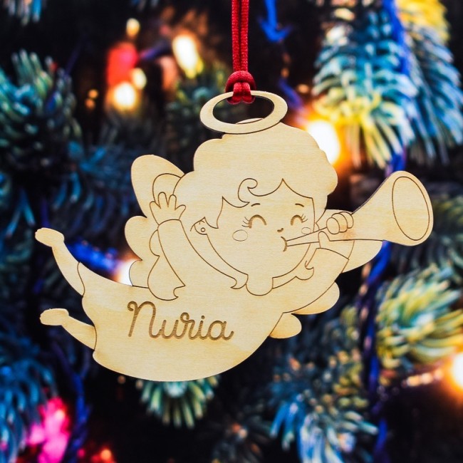 Adorno árbol angelito trompeta