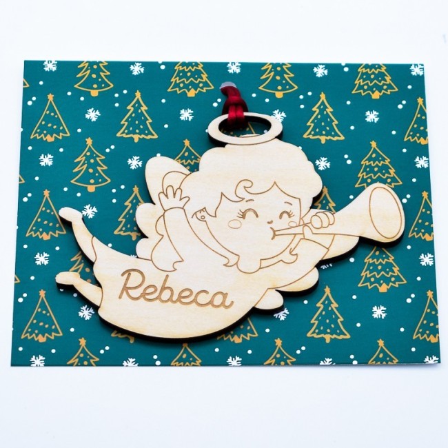 Regalo navideño angelita trompeta