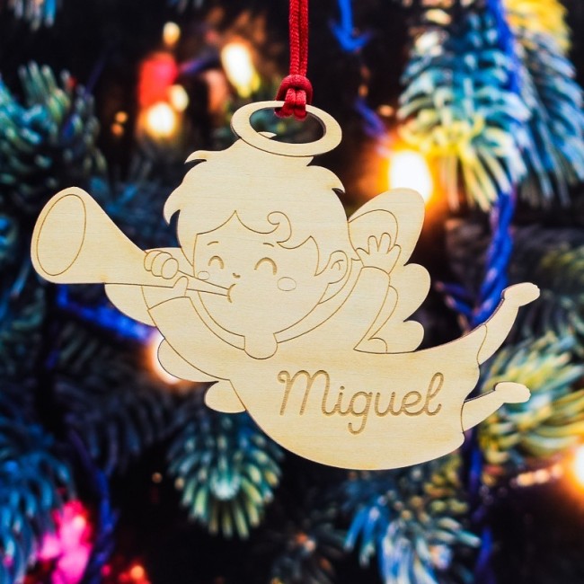 Adorno angelito trompeta