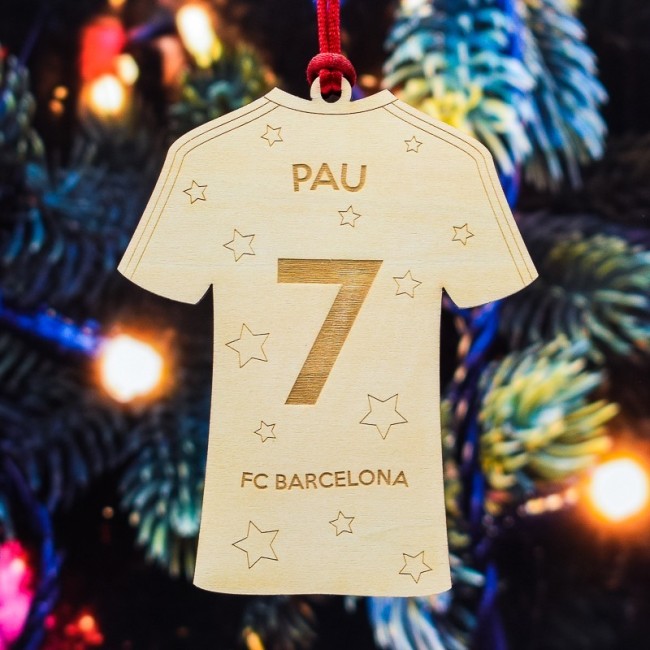 Adorno árbol camiseta fútbol