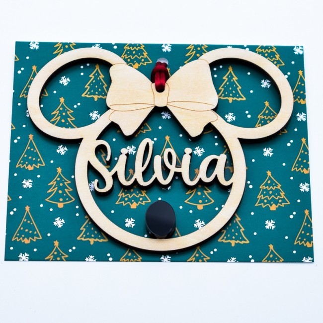 bola de Navidad Minnie Mouse personalizada