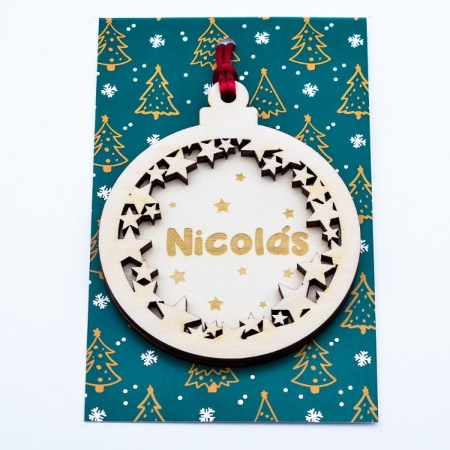 Detalle navidad personalizado con nombre