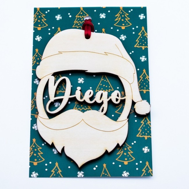 Adorno árbol Papá Noel barba