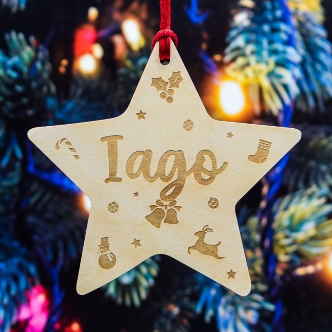 Bola con forma de estrella navideña