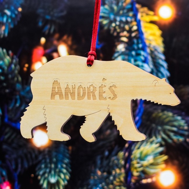 Adorno oso navideño