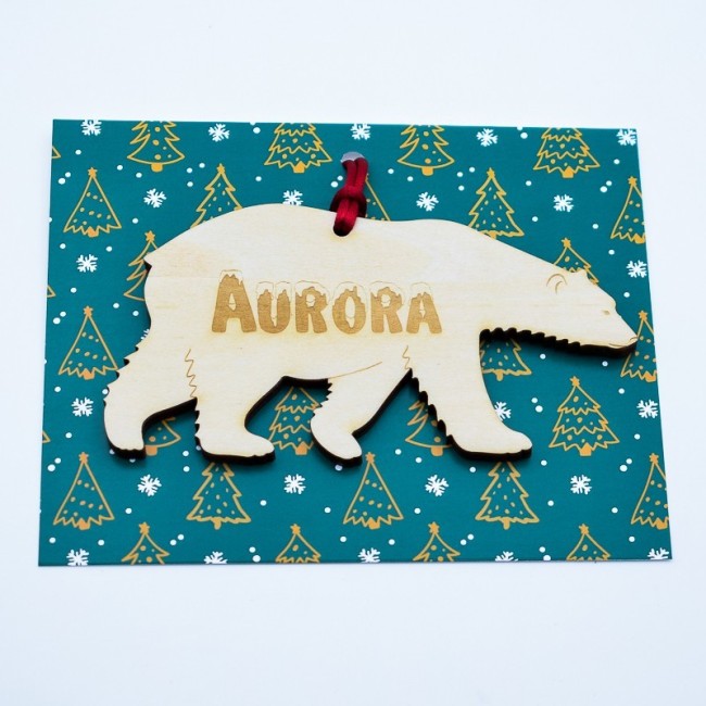 adorno personalizado oso polar