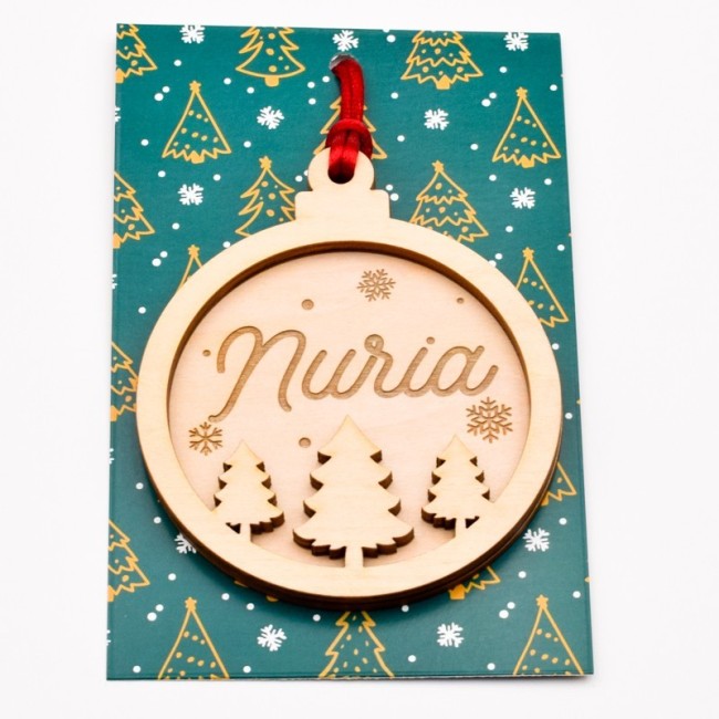 Adorno Navideño Personalizado de Abetos para el Árbol