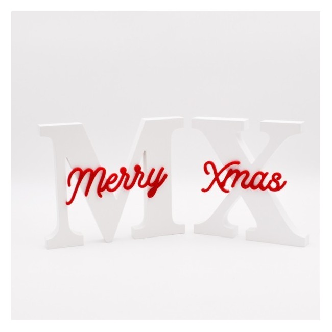 adorno de Navidad con mensaje Merry Xmas