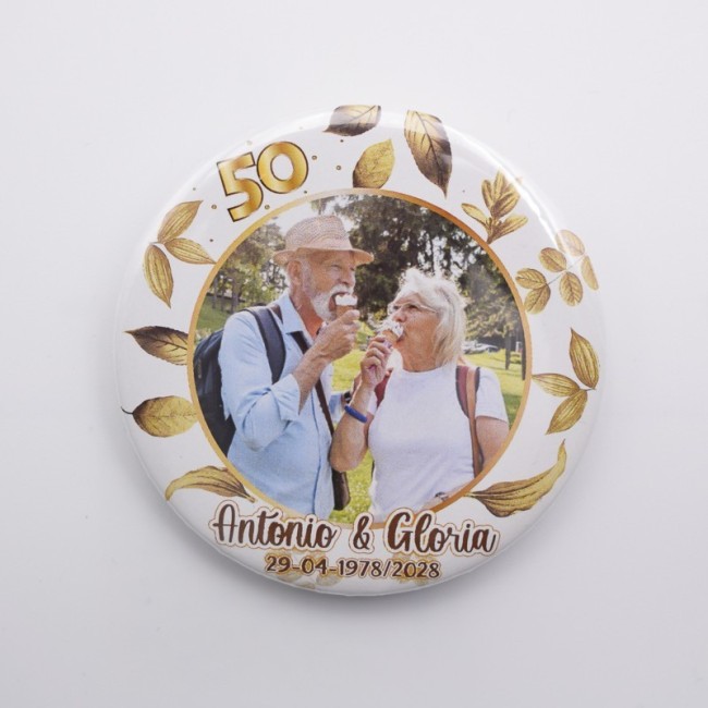 Chapa Foto Pareja 50 años Personalizada