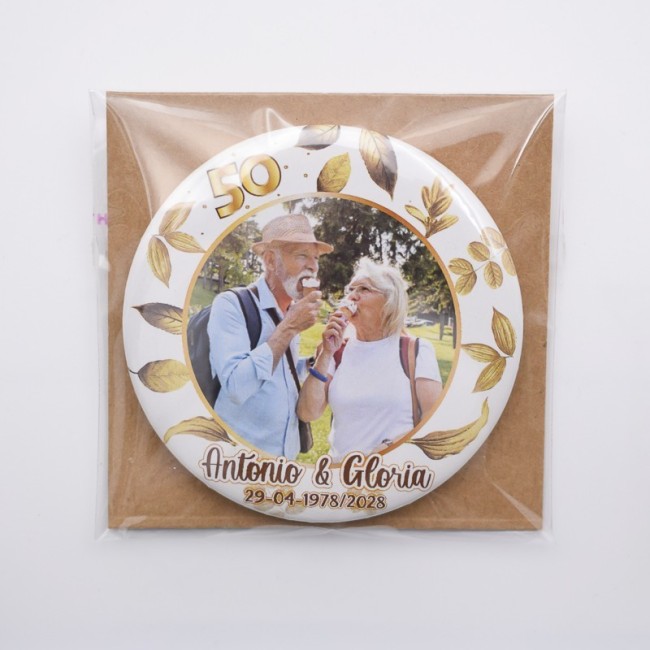 Chapa Foto Pareja 50 años Personalizada