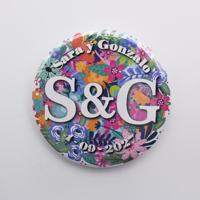 Chapa personalizada flores