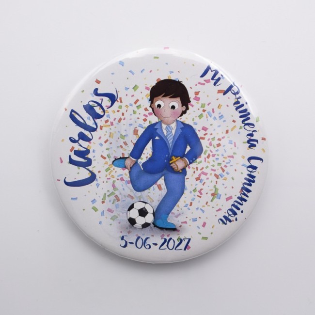 Chapa personalizada balón comunión