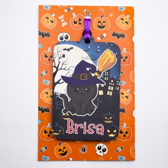 Adorno gato personalizado halloween
