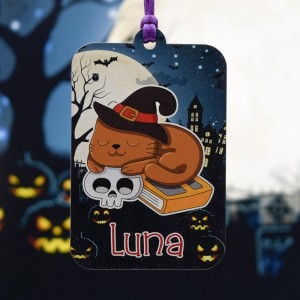 Adorno gato bruja calabera