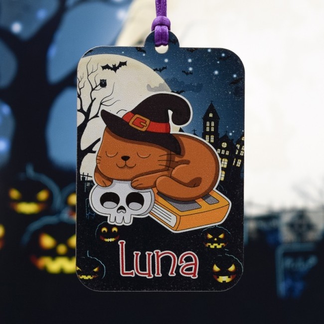 Adorno gato bruja calabera