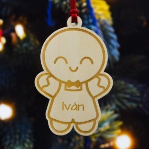 Adorno de Navidad Personalizado Galleta de Jengibre chico