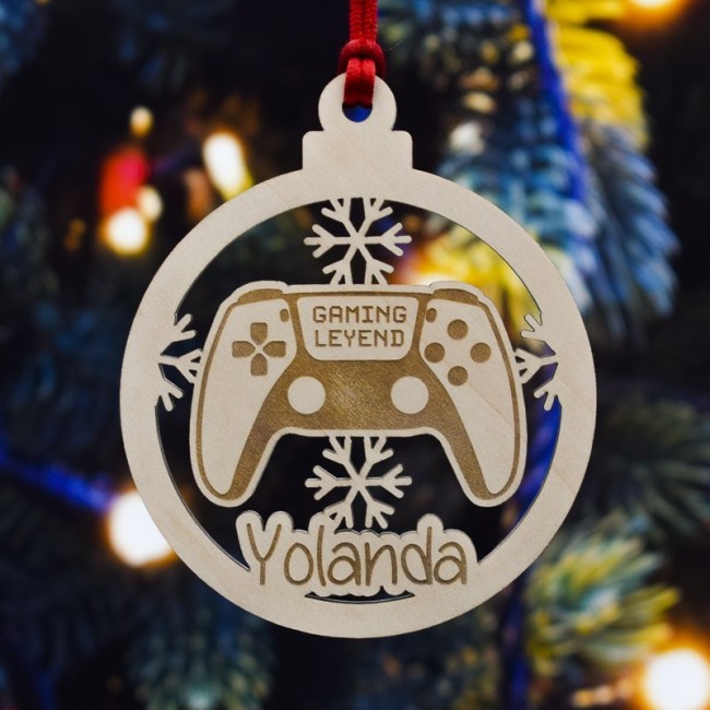 bola de navidad personalizada mando videoconsola