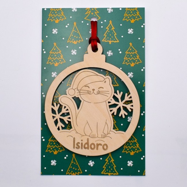 Bola de Navidad personalizada para Amantes de Gatos