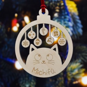 🐾 Bola Navidad Personalizada con Huella de Perro o Gato