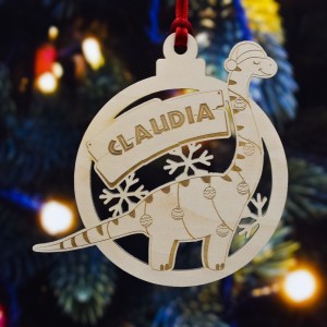 Bola de Navidad Personalizada Dinosaurio