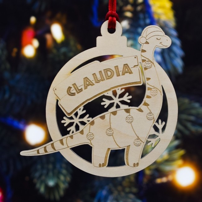 Bola de Navidad Personalizada Dinosaurio