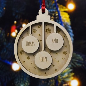Bola de Navidad Personalizada 3 Bolas