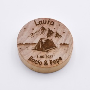 Abrebotellas Madera Aventura Boda Personalizado