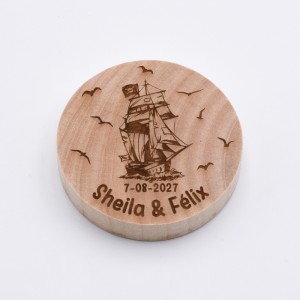 Abrebotellas Madera Boda Barco Personalizado