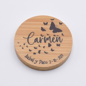 Espejo Madera Mariposas Personalizado Boda