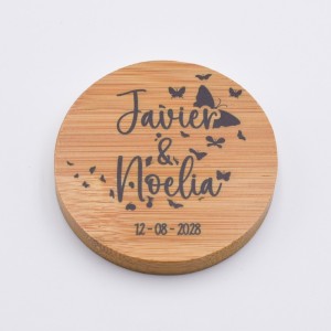 Espejo Madera Mariposas Boda Personalizado