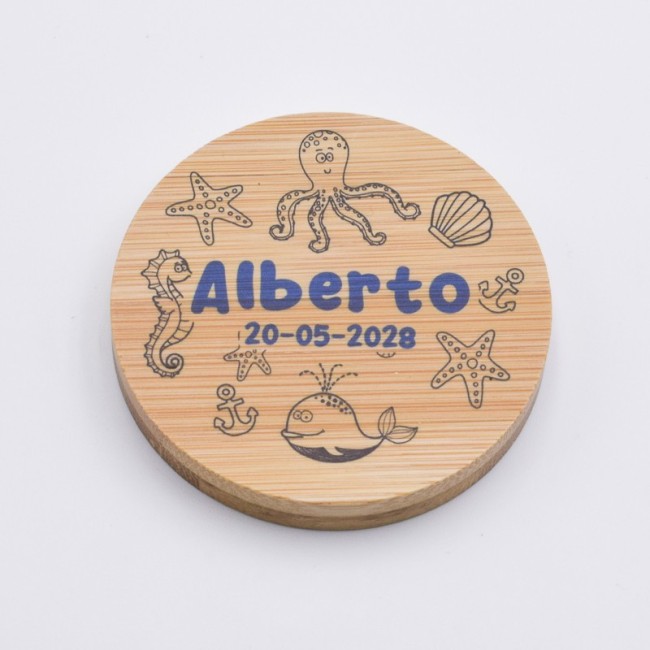 Espejo Madera Marino Comunión Personalizado