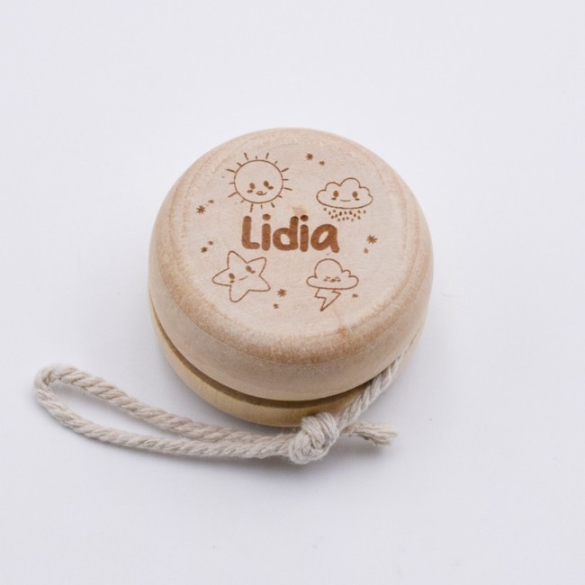 Yoyó Madera Caritas Cielo Personalizado