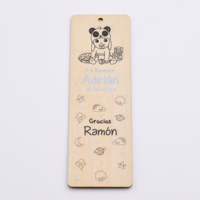 Marcapáginas Niño Bautizo Panda Personalizado