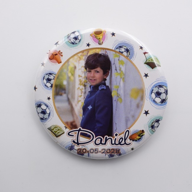 Chapa personalizada con foto fútbol